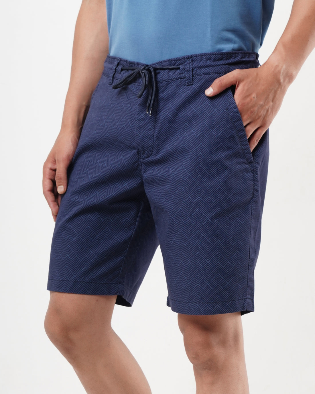 Navy Print Geometric