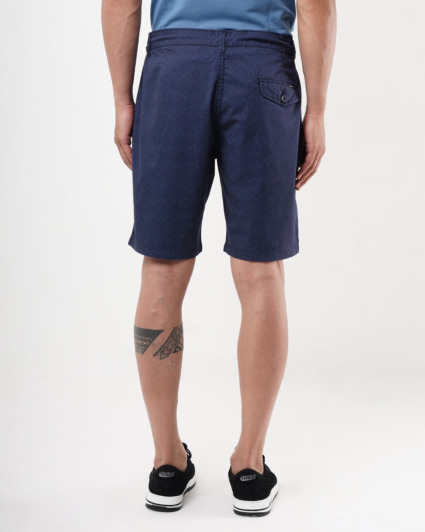Navy Print Geometric