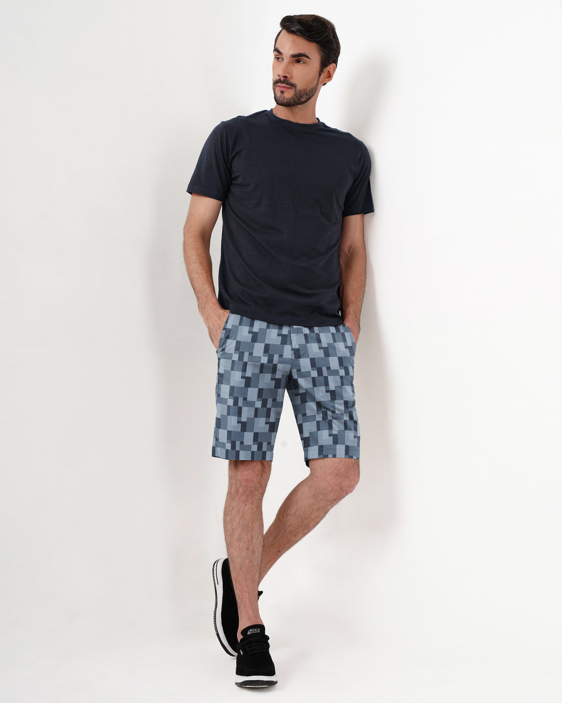 Grey Black Print