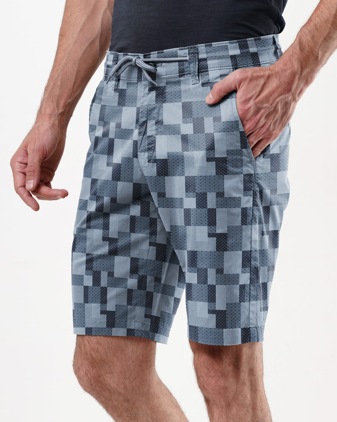 Grey Black Print