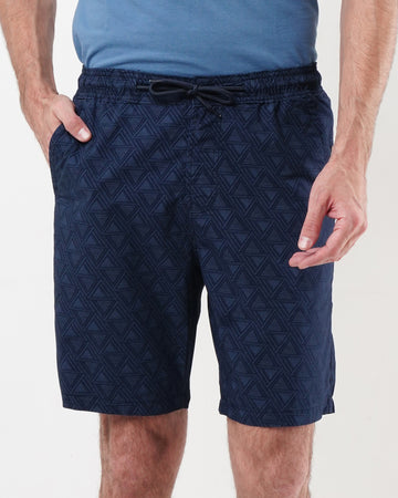 Blue Printed Comfort Shorts