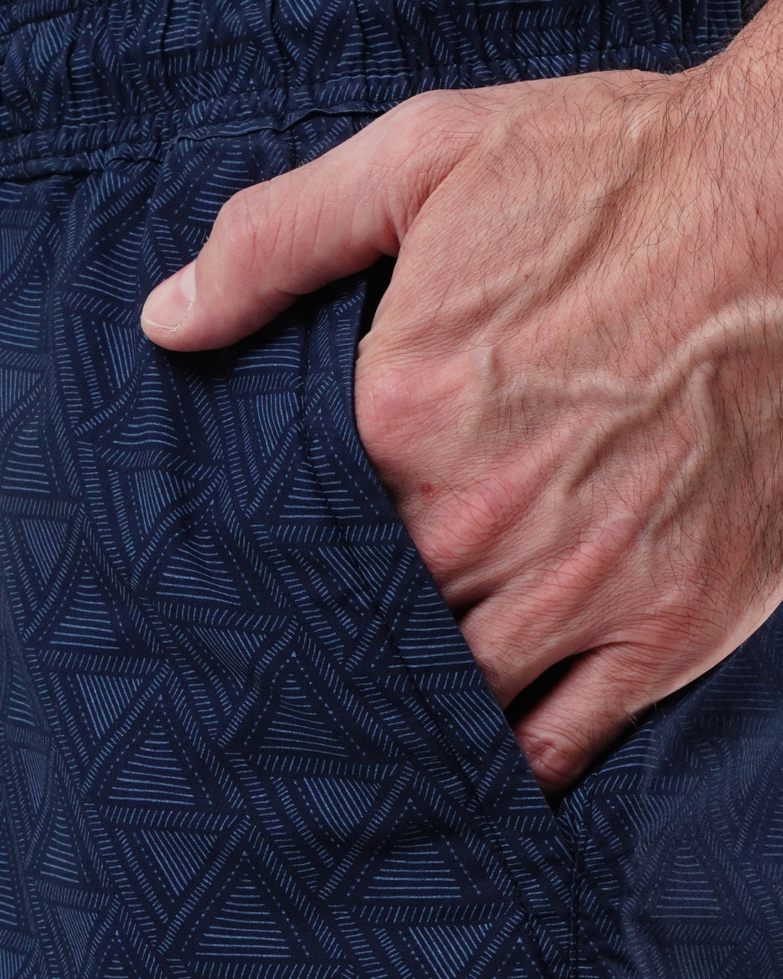 Blue Printed Comfort Shorts