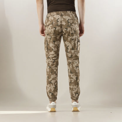 Camou Pigment Printed Brown Joggers