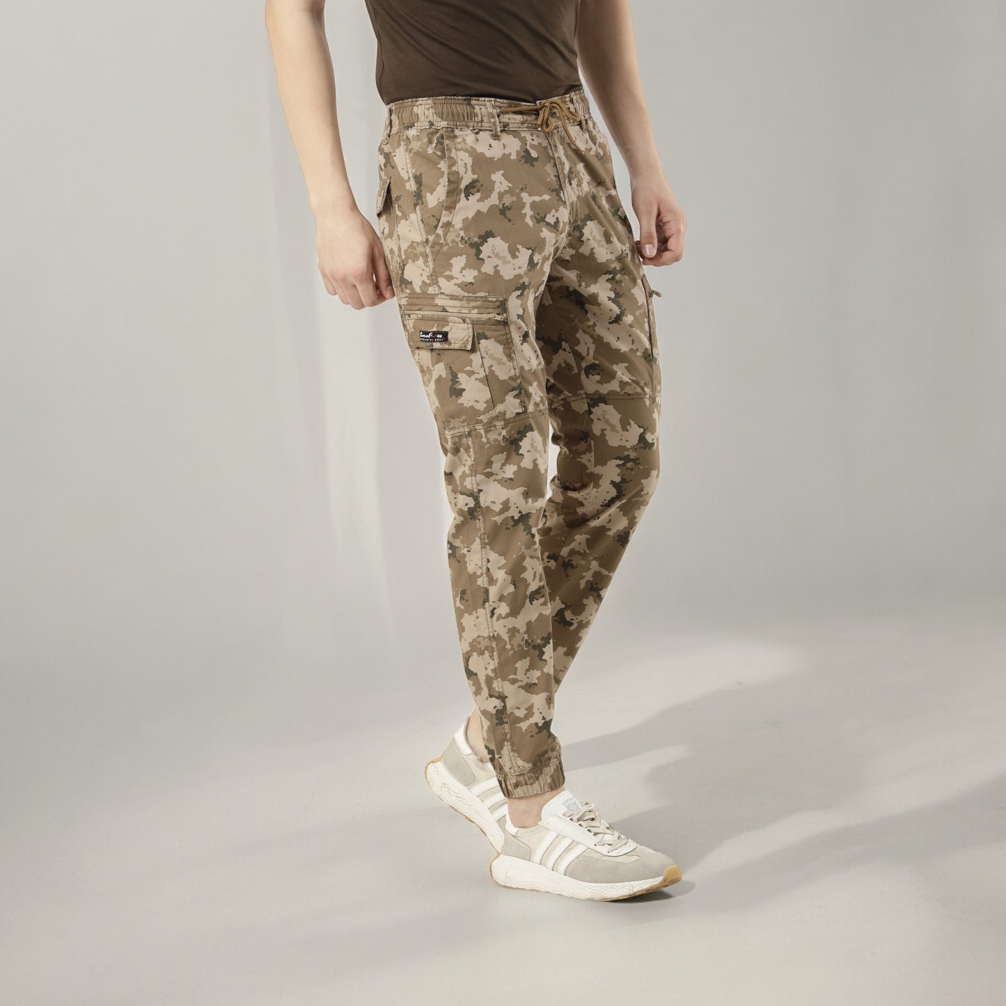 Camou Pigment Printed Brown Joggers