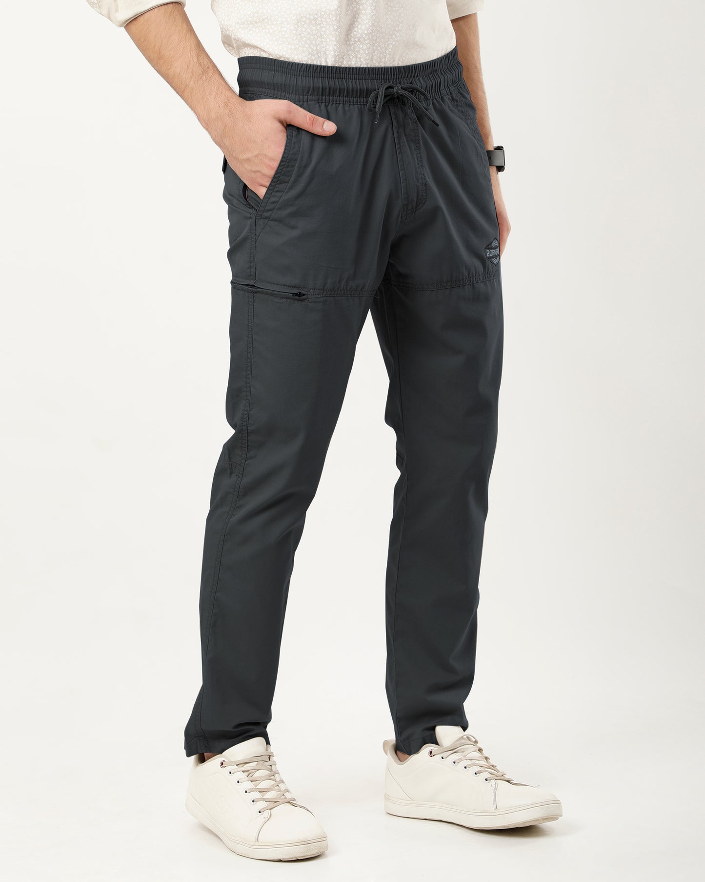 Solid Light Khaki Cotton Pyjama