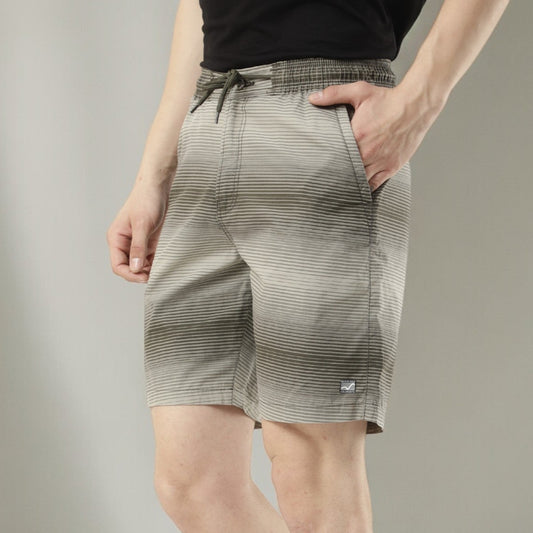 Printed Olive Comfort Shorts