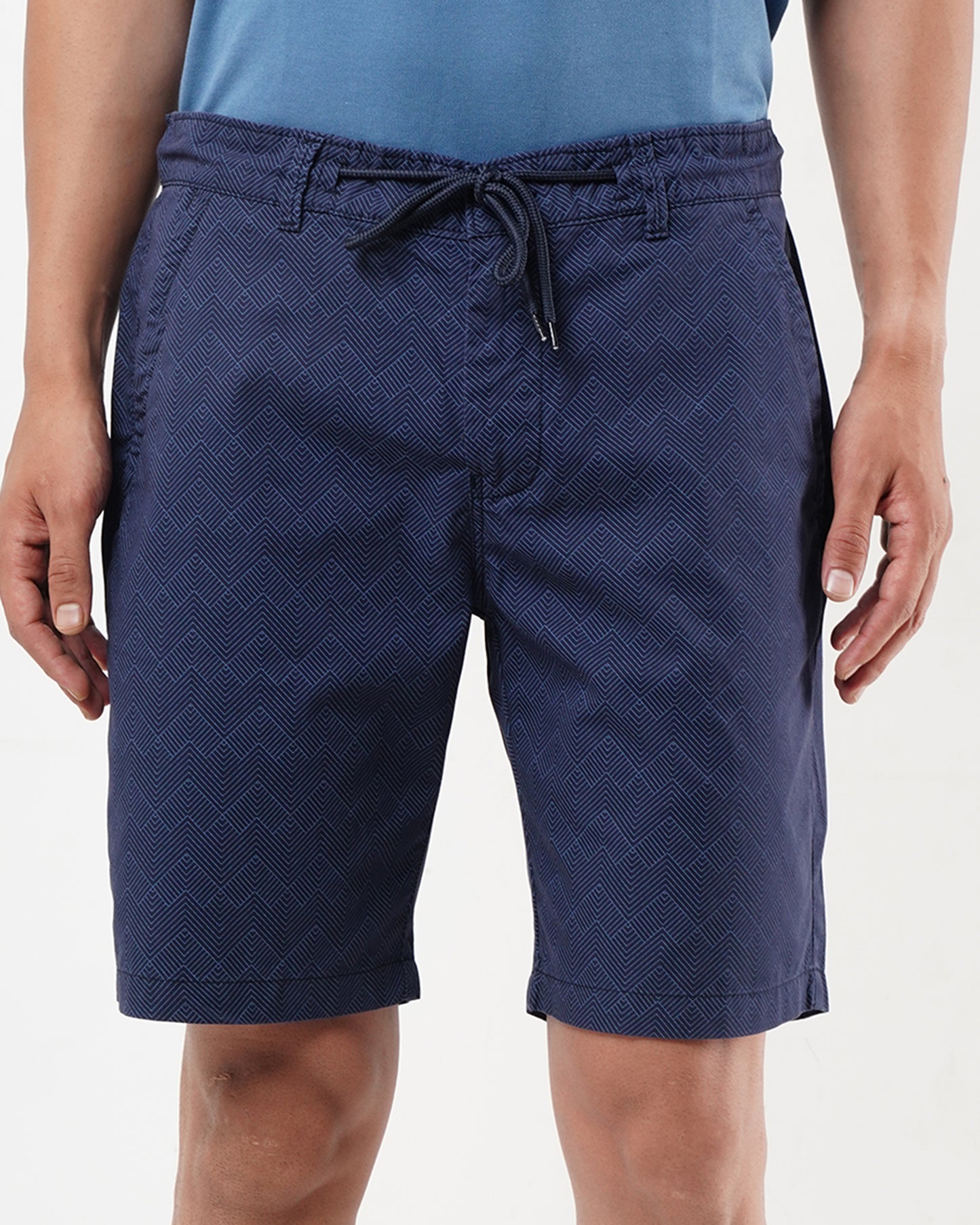 Navy Print Geometric