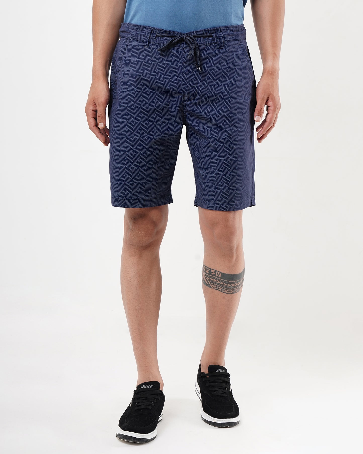 Navy Print Geometric