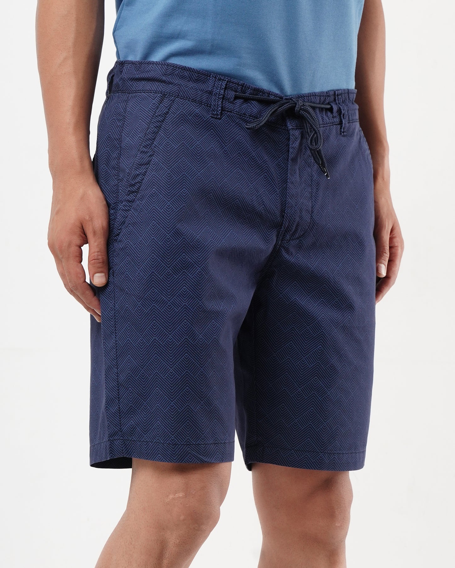 Navy Print Geometric
