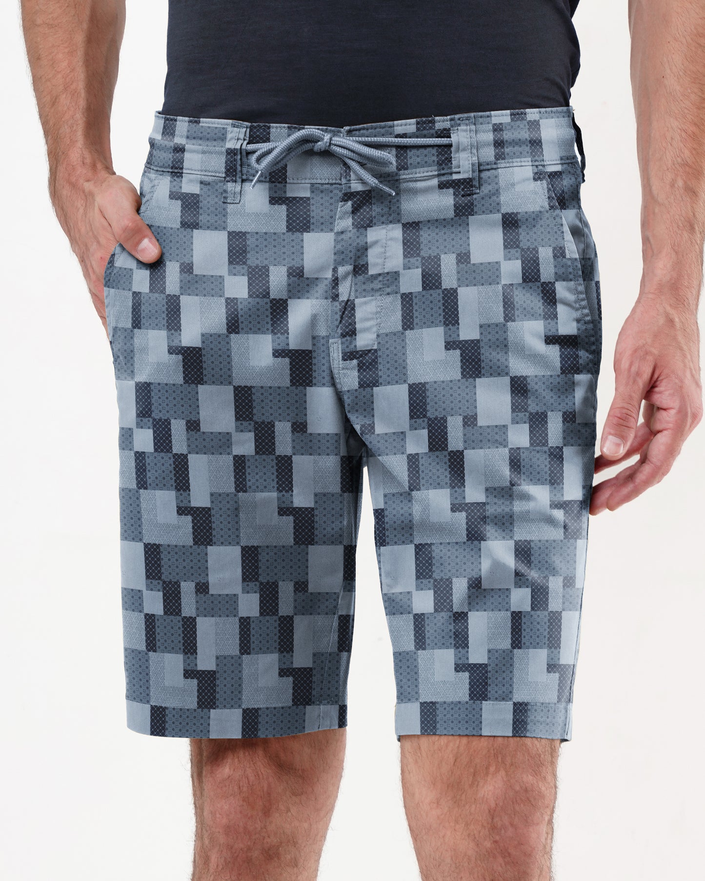 Grey Black Print