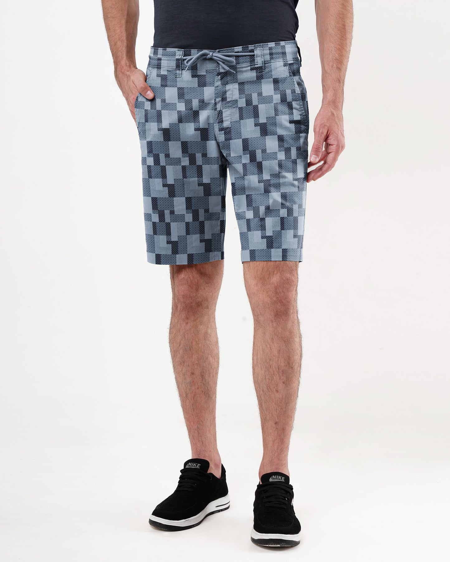 Grey Black Print