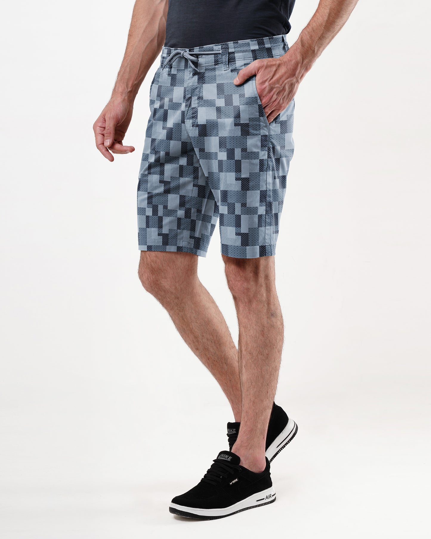 Grey Black Print