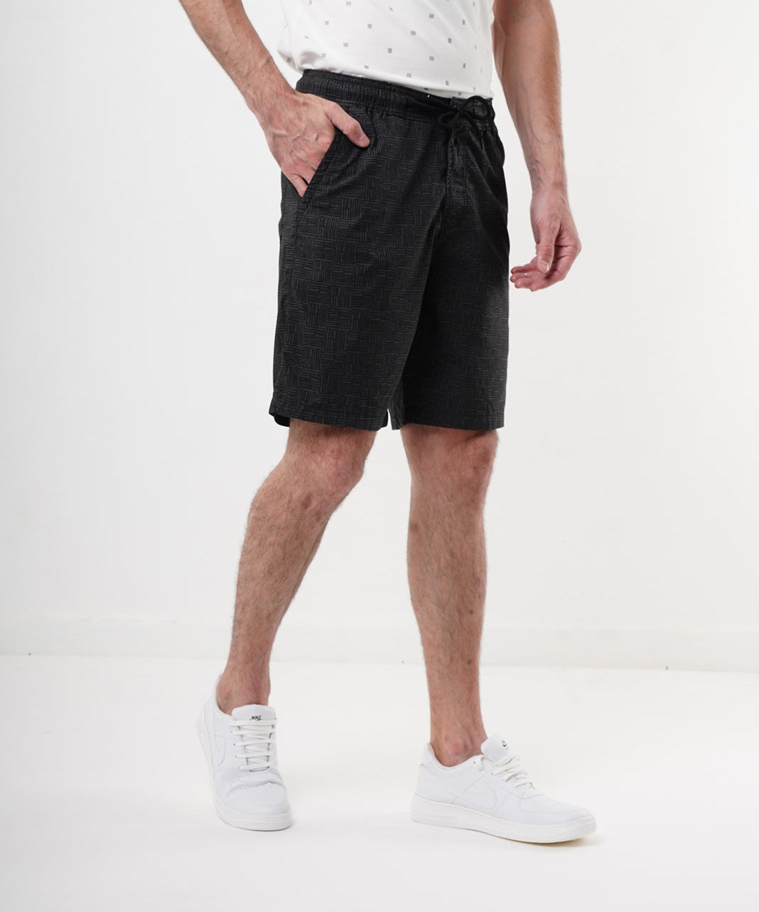 Grey Printed Shorts