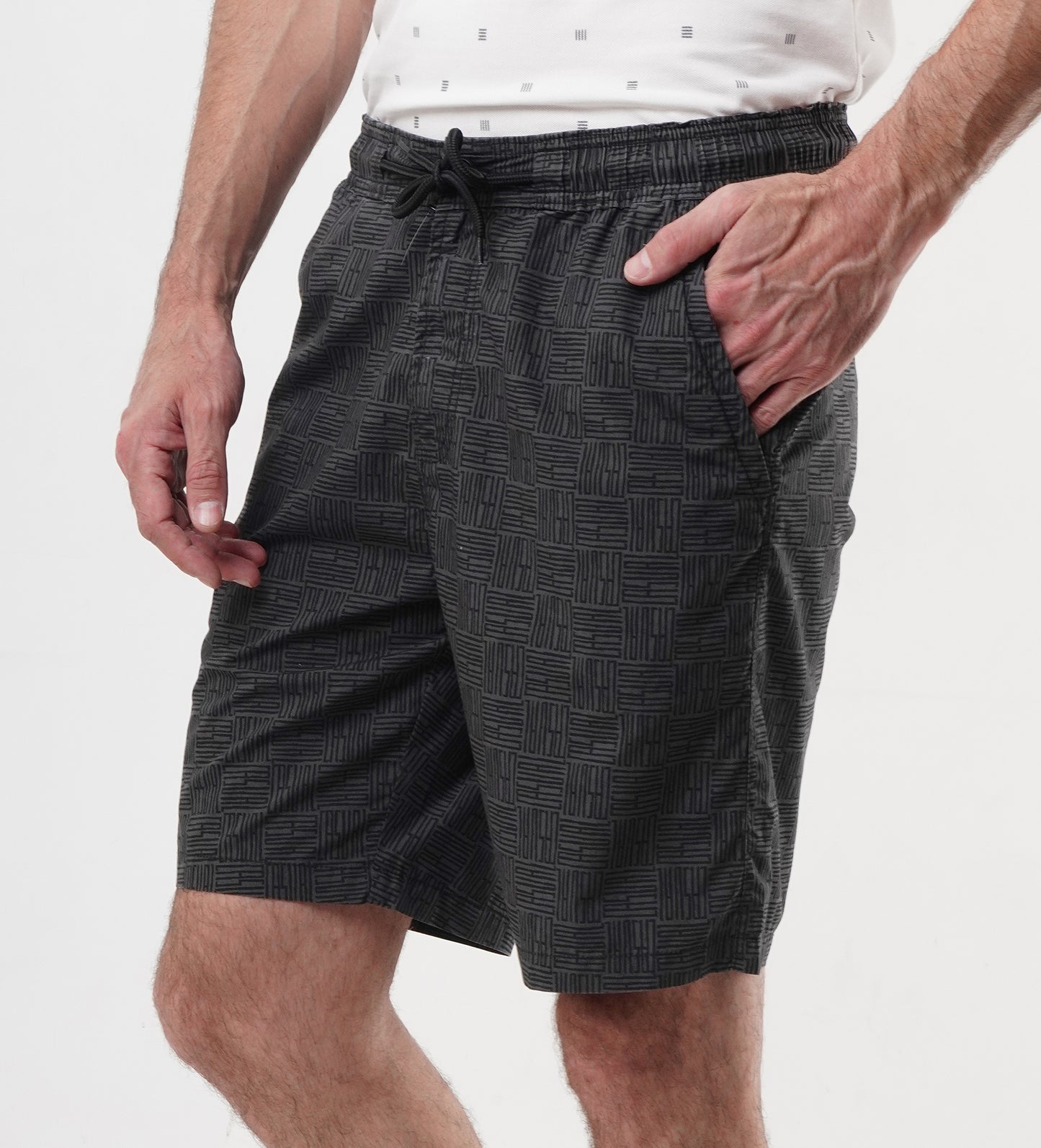 Grey Printed Shorts