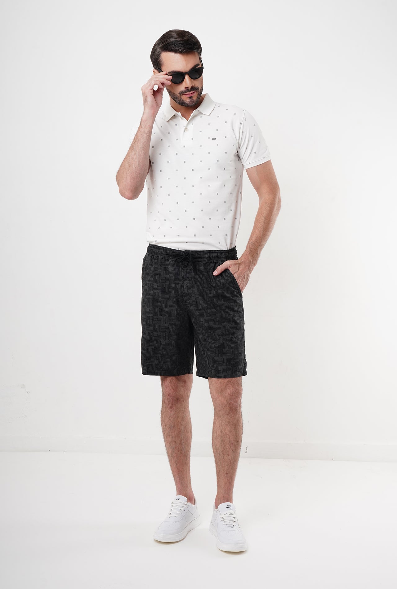 Grey Printed Shorts