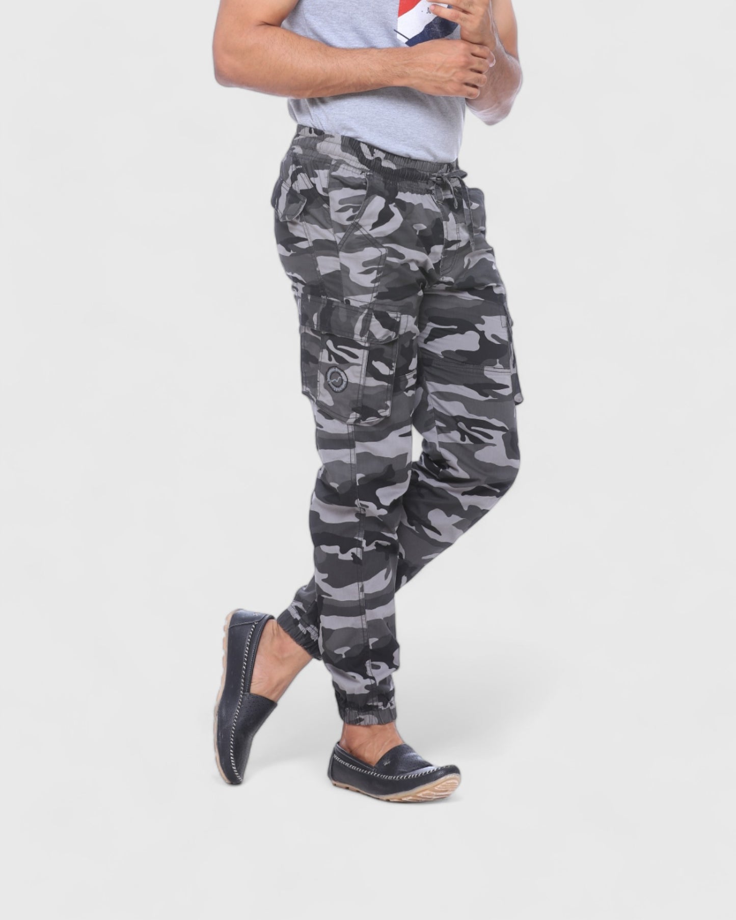 Grey Camou Printed Joggers