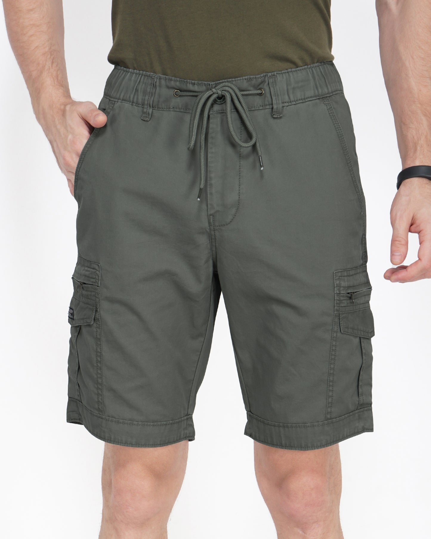 Zipped Cargo Pocket Shorts