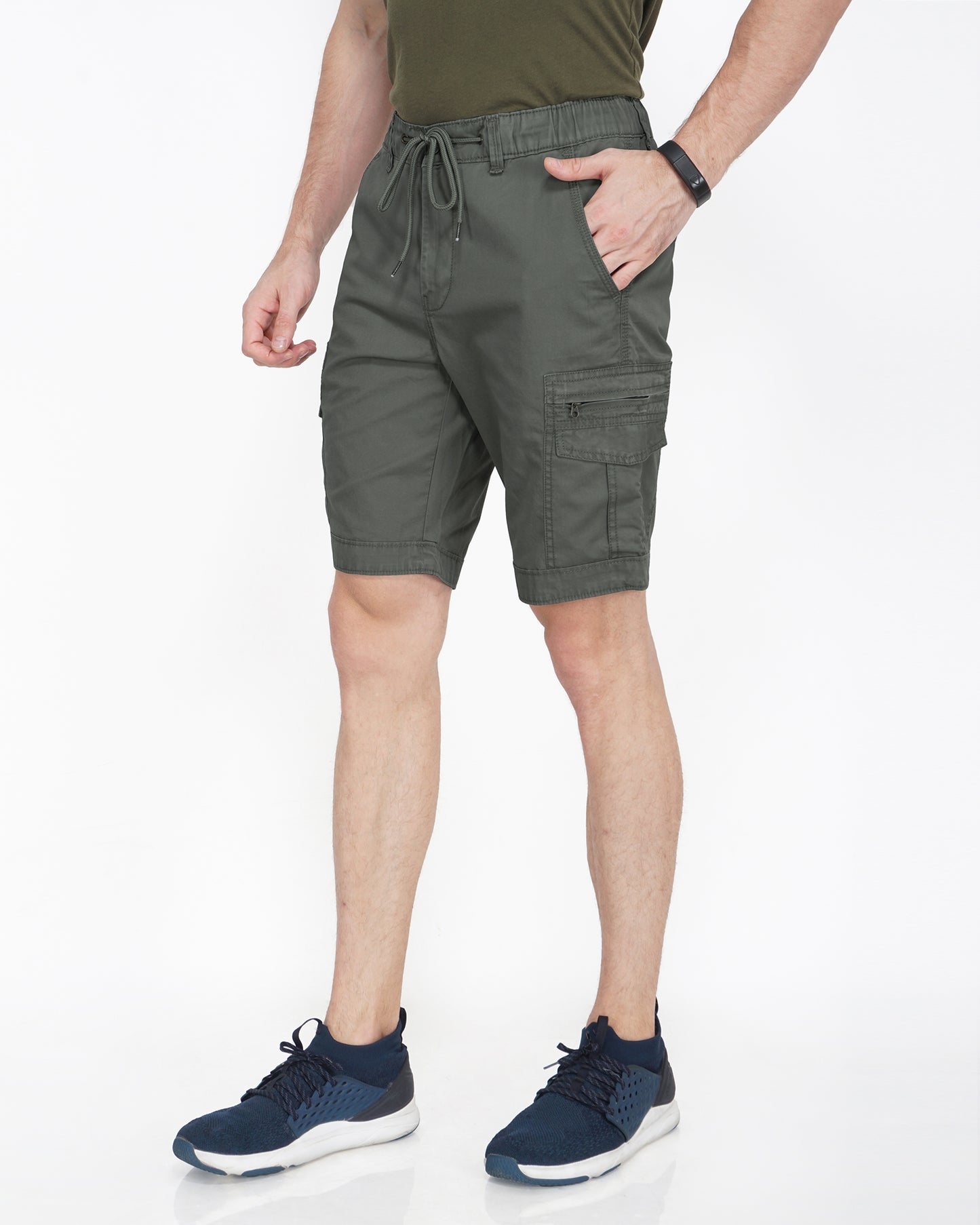 Zipped Cargo Pocket Shorts