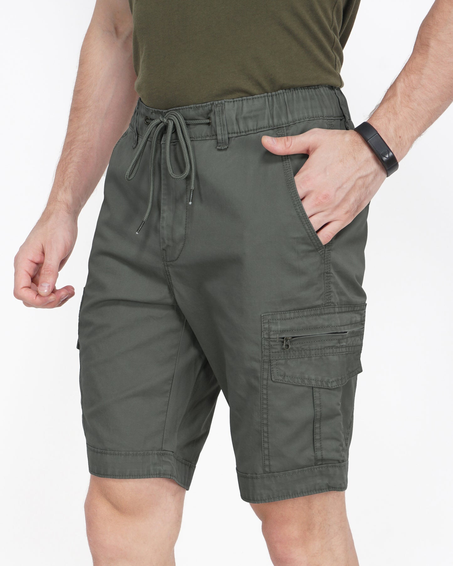 Zipped Cargo Pocket Shorts