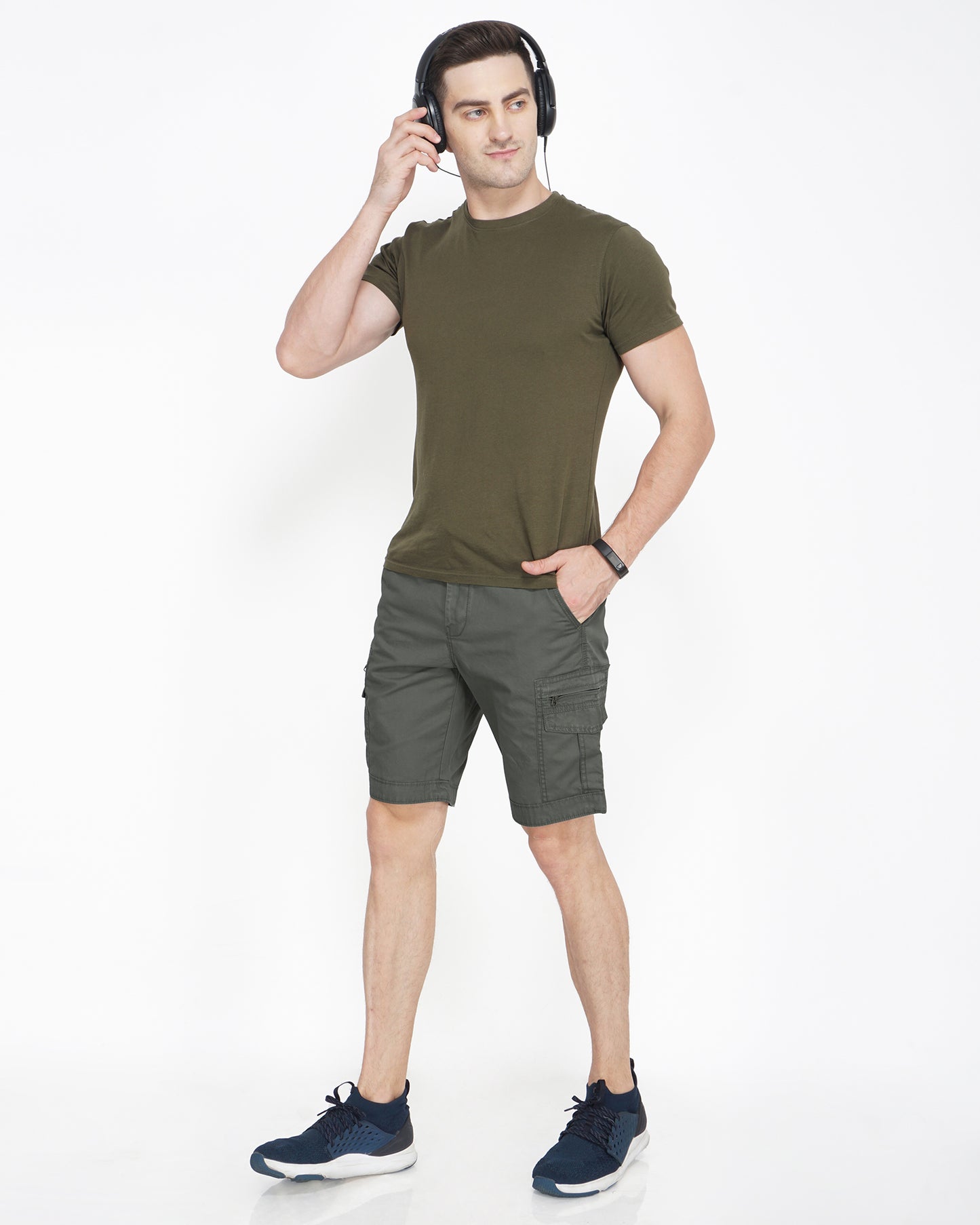 Zipped Cargo Pocket Shorts