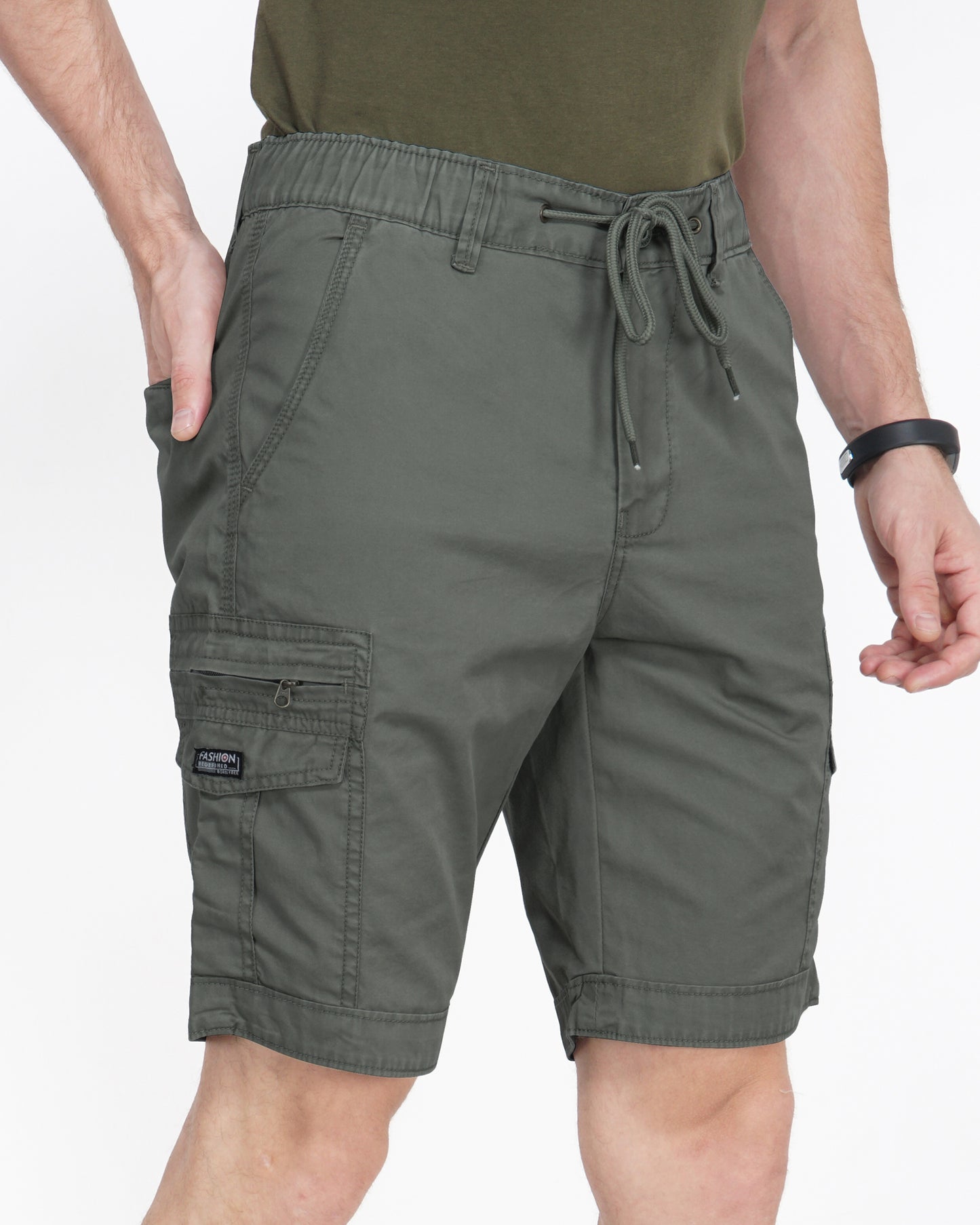 Zipped Cargo Pocket Shorts