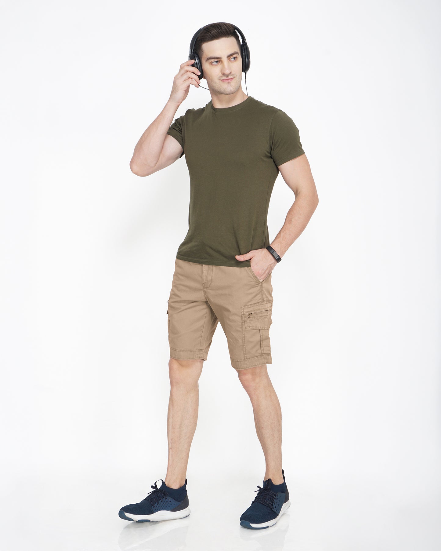 Zipped Cargo Pocket Shorts