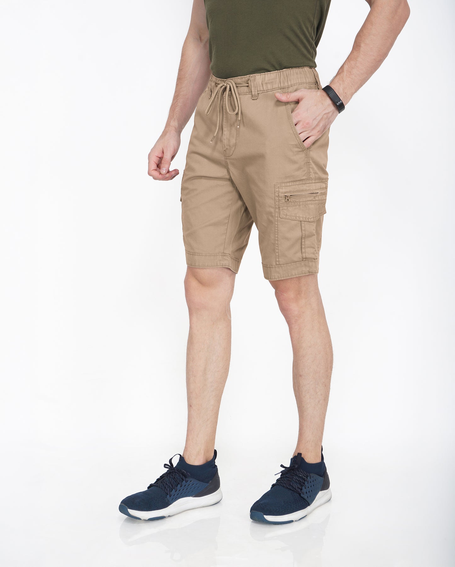 Zipped Cargo Pocket Shorts