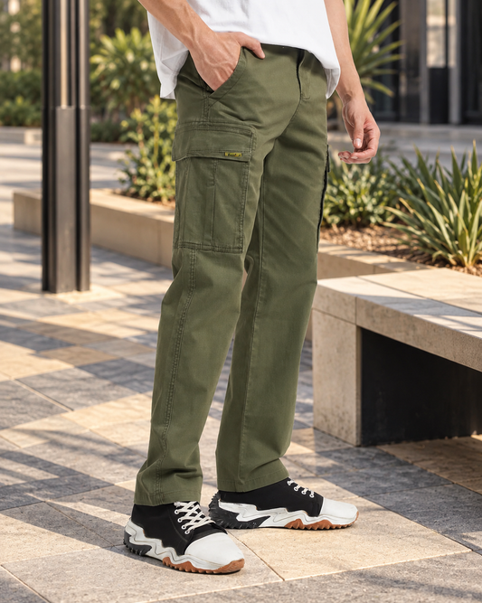 Men's Travel Cotton Cargo Trousers