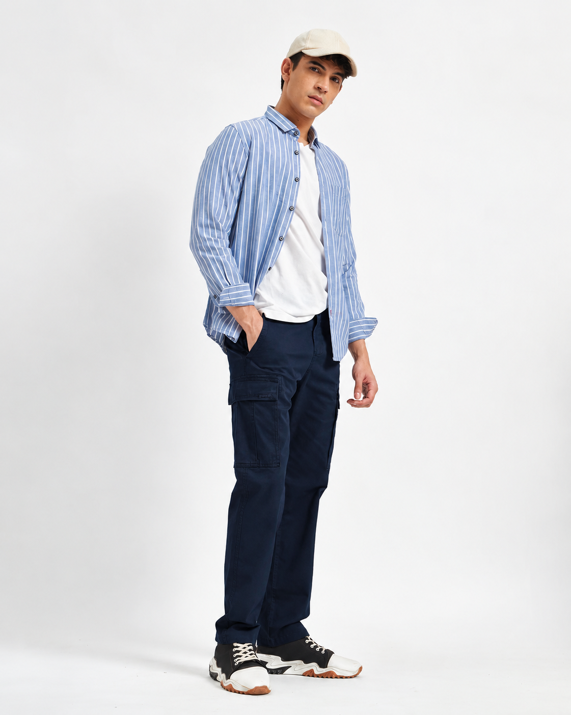 Men's Travel Cotton Cargo Trousers