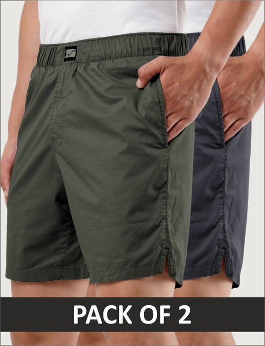 100% Cotton Summer Boxers Combo Pack of 2