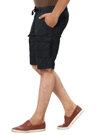 MEN’S WOVEN FRONT OPEN SOLID CARGO SHORTS